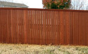 Photo of a privacy wood fence