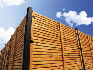 Wooden privacy fence