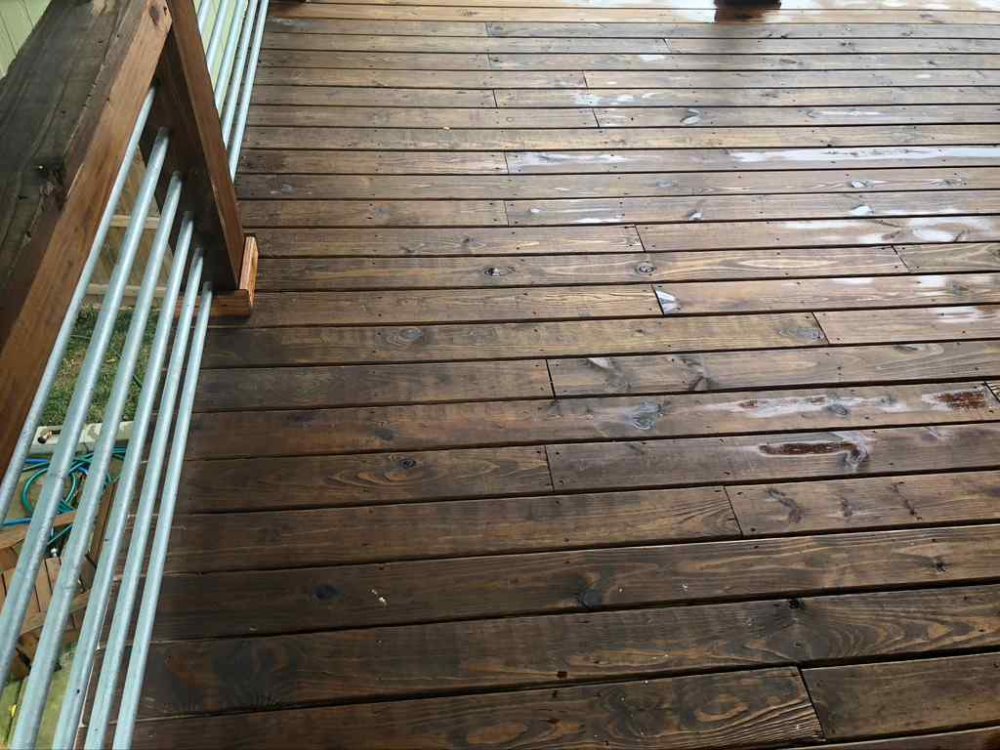Pre-Stained Wood Deck